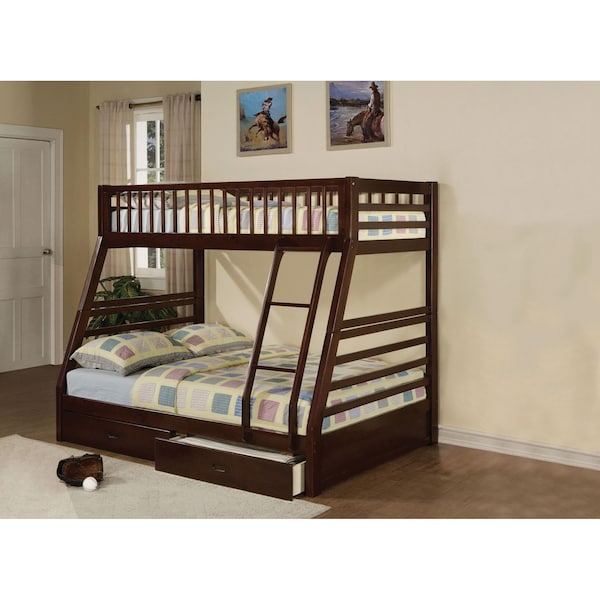 Homeroots 65 x 79 x 56 in. Jason King Size Bed Espresso 286524 - main